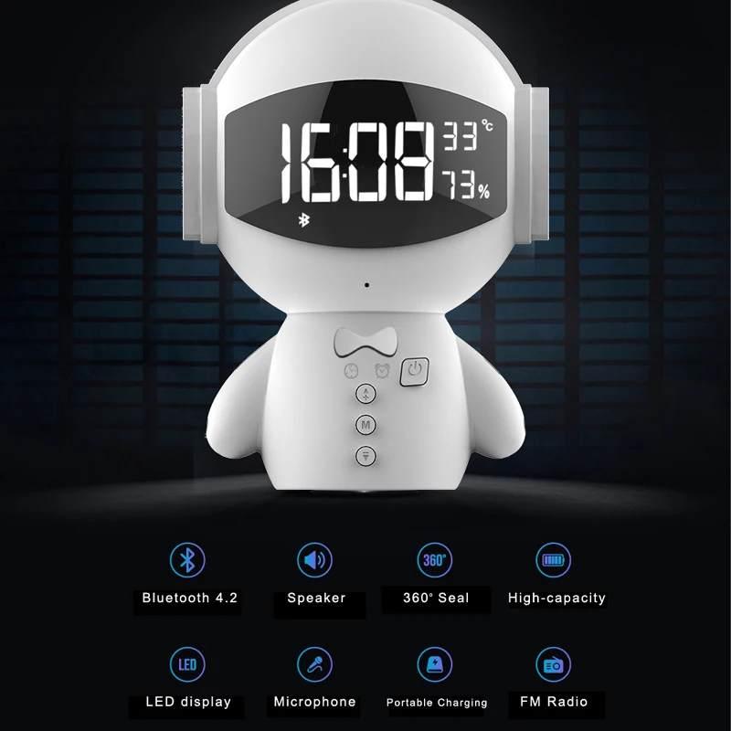EAGOOD Интеллектуальный робот с bluetooth динамиками мобильного телефона Мощность мини