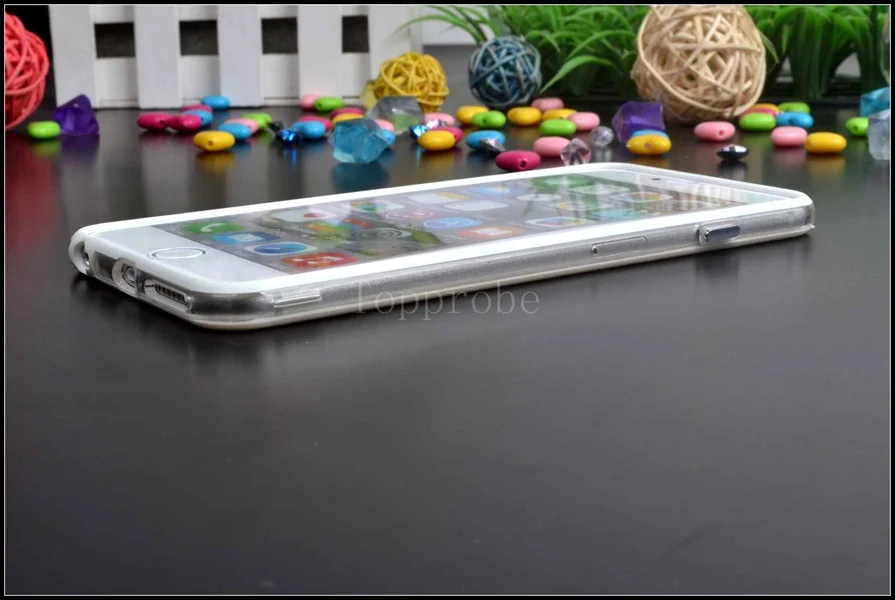 Гибридный Средний прозрачный мягкий ТПУ бампер для iphone 6 6s 7 8 plus X XS MAX XR боковая защита рамка Крышка мягкие силиконовые чехлы