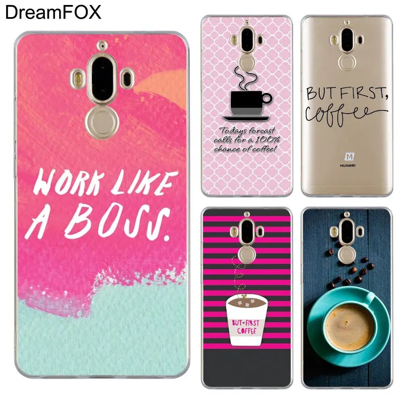 DREAMFOX M118 Ok But First Coffee Soft TPU Silicone Cover Case For Huawei Mate 8 9 10 20 30 Lite Pro |