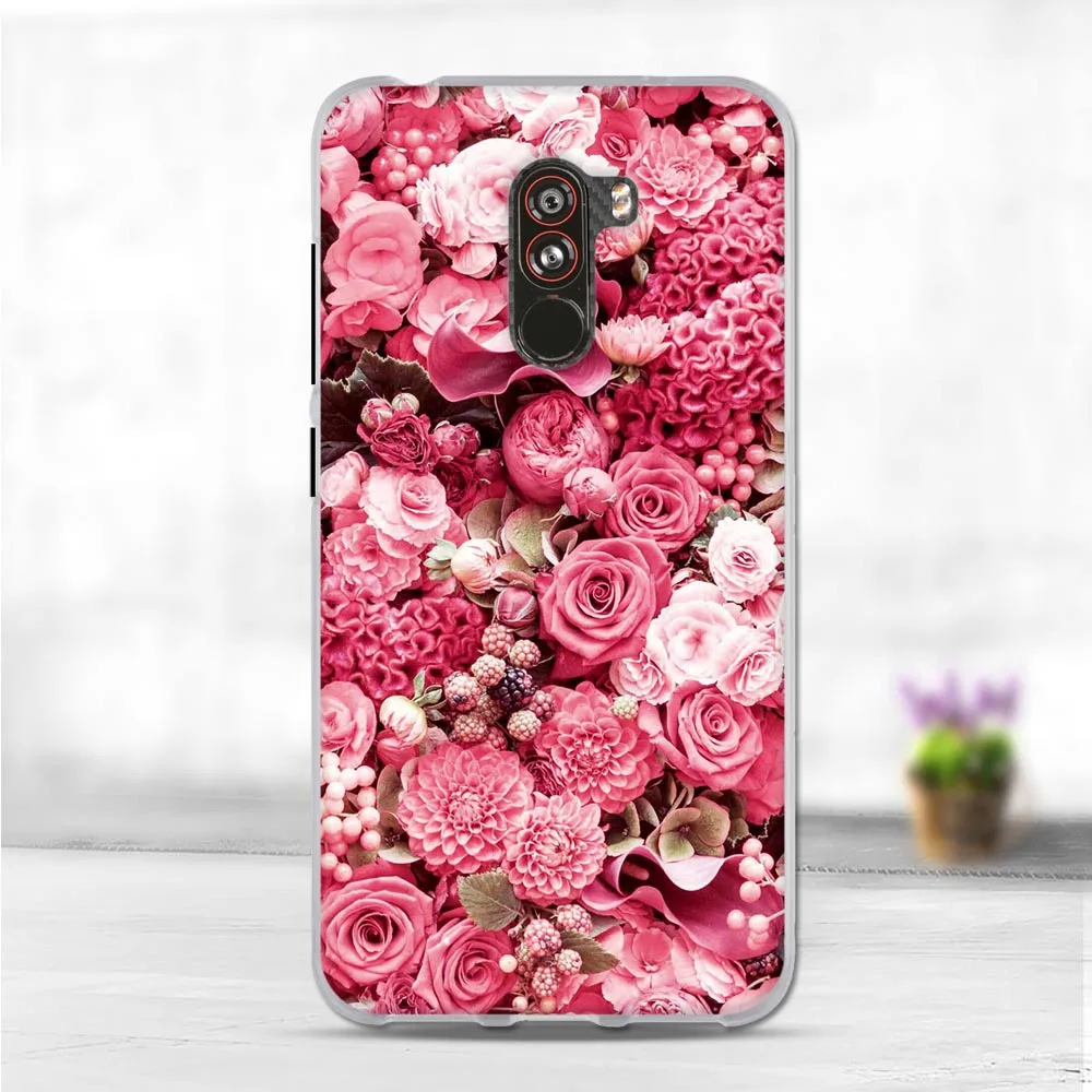 Силиконовый чехол для Xiaomi Pocophone F1 Xiomi Poco чехлы с милым рисунком задняя крышка