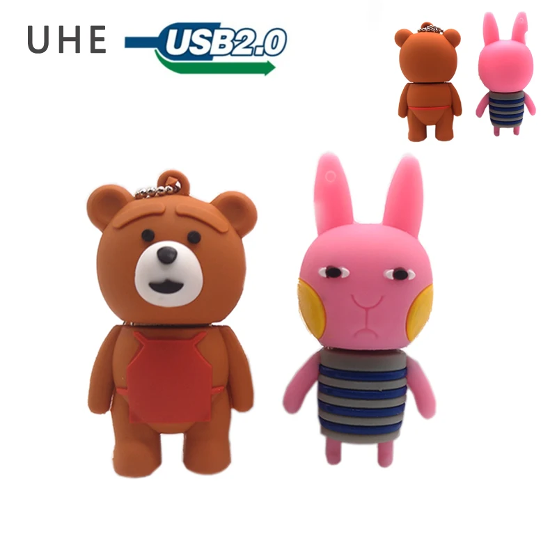 USB флеш накопитель в виде кролика 4 ГБ 8 16 32 64 ГБ|USB флэш-накопители| |