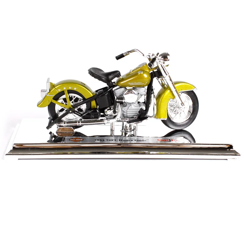 Maisto 1:18 1953 74FL HYDRA GLIDE green motorcycle diecast vintage motorbike model for kids die cast 10143 |