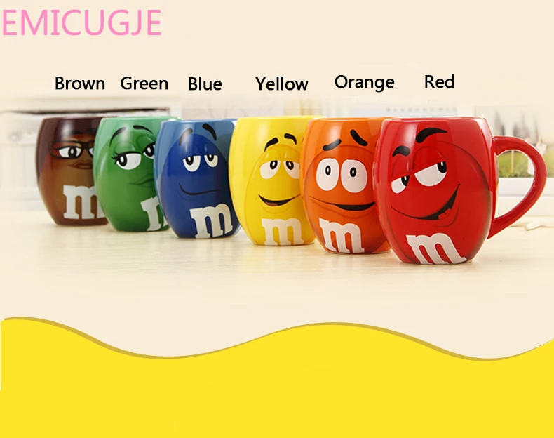 Молочные кружки фарфоровые для воды и чая милые M &amp M's Beans кофейная овсянка