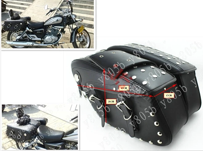 Мотоциклетная сумка из искусственной кожи боковая сумки для Honda Shadow ACE Steed VLX 400 600