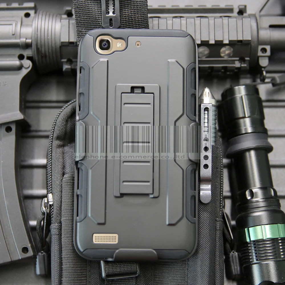 Сверхмощный резиновый броня анти-шок чехол с Stander защитный + Зажим для ремня huawei