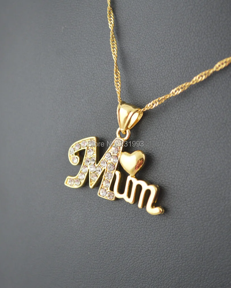 Ethlyn Mum ювелирный кулон с надписью Best love золотого цвета для мамы/Женщины Лучший