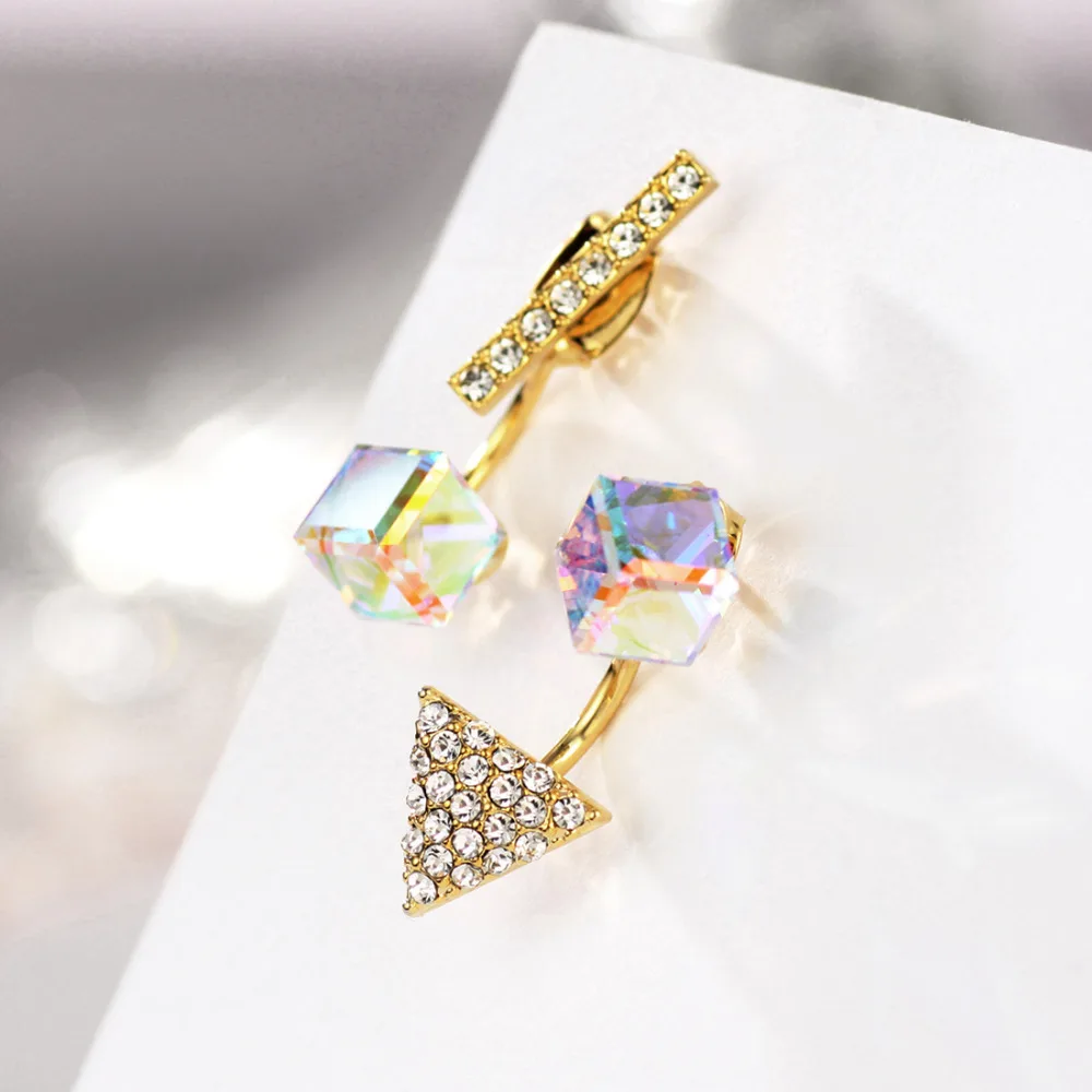 Neoglory с украшением в виде кристаллов и стразы длинные висячие серьги стильные