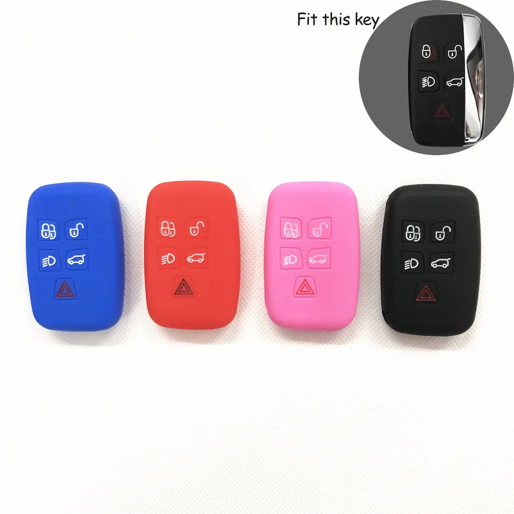 5 Button Silicone Car Remote Key Fob Shell Cover Case For Land Rover Range Sport Vogue Evoque Discovery 4 | Автомобили и