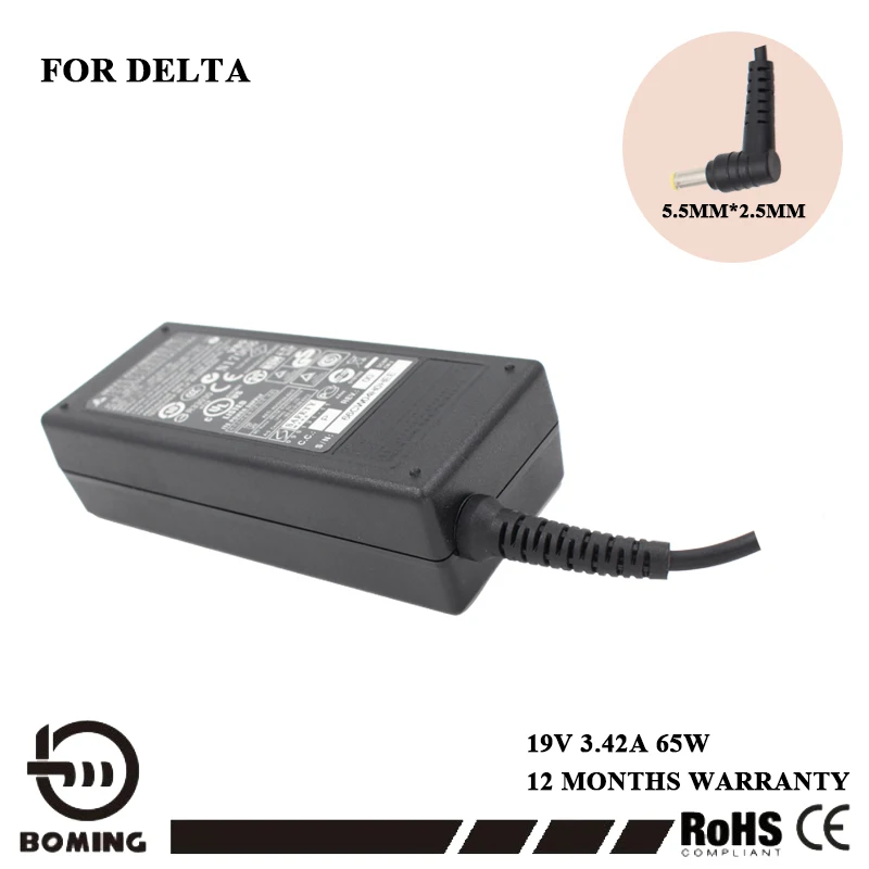 Switch Power 65W 19V 3.42a Adapter DC Plug 5.5*2.5 mm Wall Charger for Delta Compatible For HP ASUS Acer Laptop | Компьютеры и офис