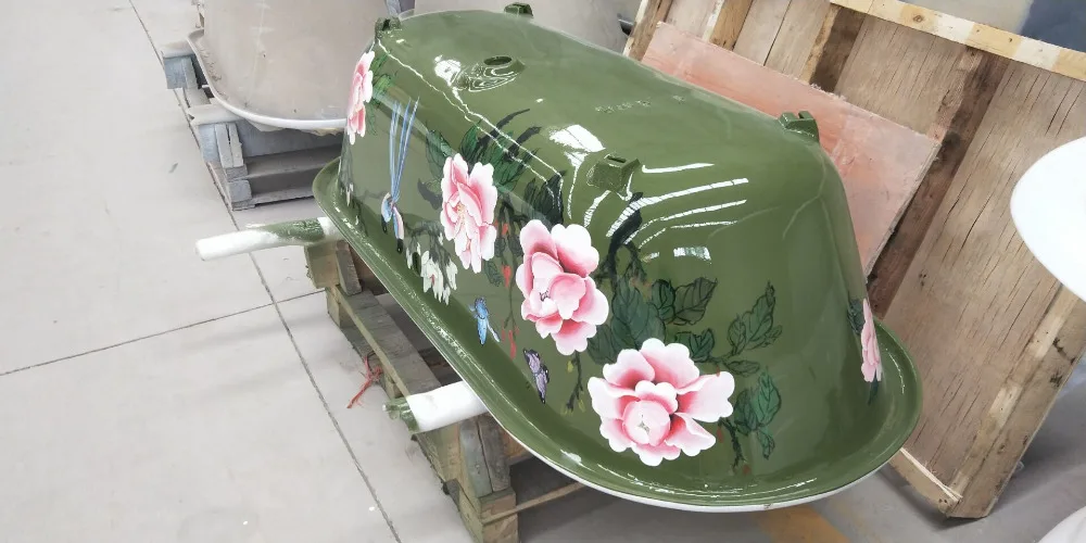 Напольная роскошная ванна из чугуна с двусторонней эмалью 72 дюйма разные цвета