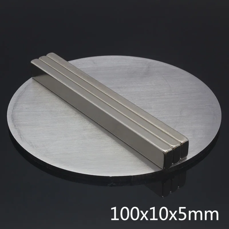 1pcs neodymium magnet Rare earth strip 100*10*5 Powerful magnetic NdFeB magnets 100X10X5 Free Shipping | Обустройство дома