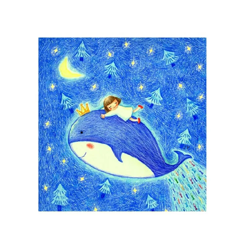 

5D DIY Diamond Painting Cartoon whale girl Diamond Embroidery Full Cross Stitch Rhinestone Mosaic Home Decor Handmade Gift