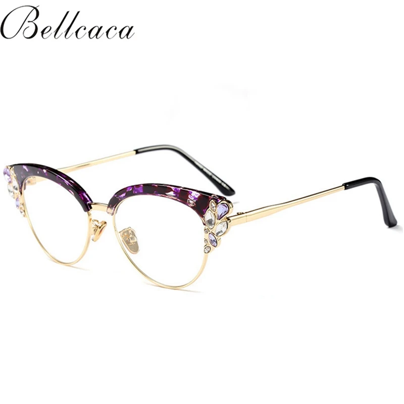 

Bellacaca Optical Eyeglasses Women Fashion Prescription Spectacles Glasses Frames Round Transparent Clear Lens Eyewear BC819