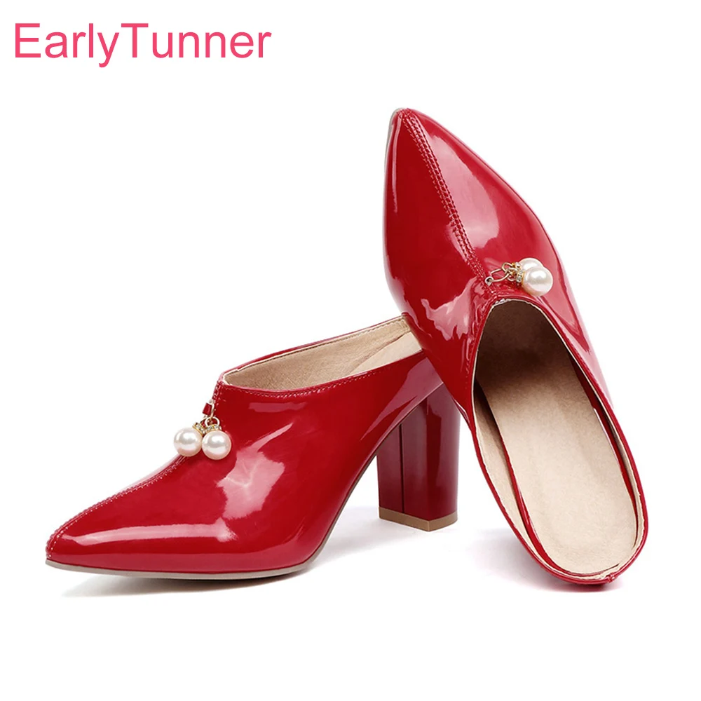 Женские повседневные босоножки на высоком каблуке красные или персиковые