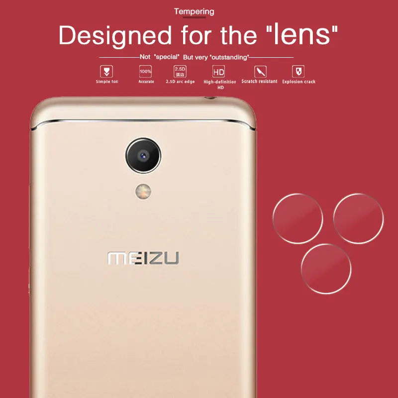 Back Camera Lens Tempered Glass Film For Meizu M6 Meilan 6 Blue Charm M711C 5.2 in Rear Protective + Cloth | Мобильные телефоны и