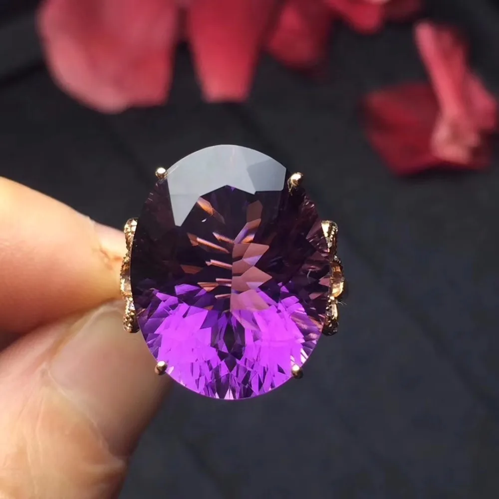 Ювелирные изделия настоящее чистое 18 K розовое золото ювелирные AU750 | Кольца -33007641511