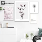 NICOLESHENTING цветок перо стены искусства холст плакаты печать живопись Мотивационная Картина декоративная картина Скандинавское украшение