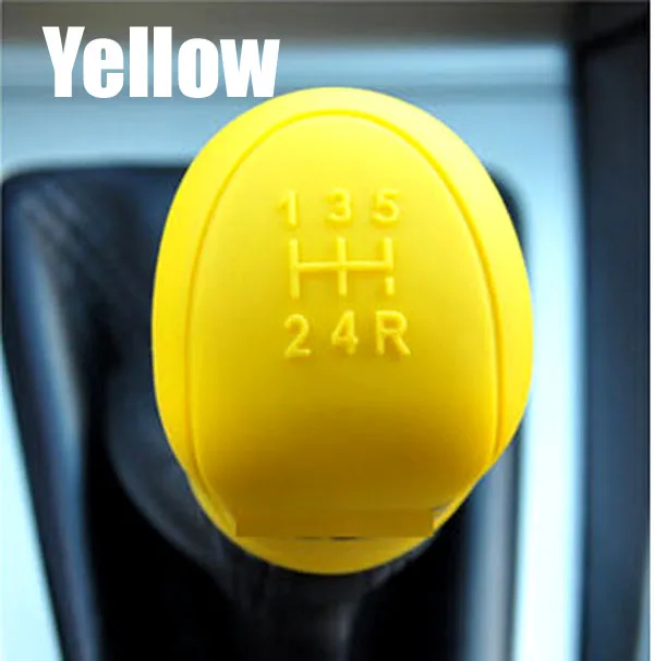 Yellow Подходит для Ford Focus 2 3 MK2 MK3 Fiesta рукоятка рычага переключения передач силиконовый чехол для кожи 2009 2010 2011 2012 2013 - Название цвета: Yellow
