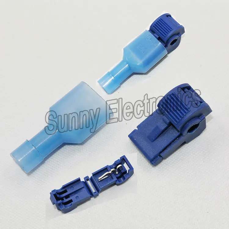 

Синий разъем для мужской и женской проводки, 16-14 AWG, 100x