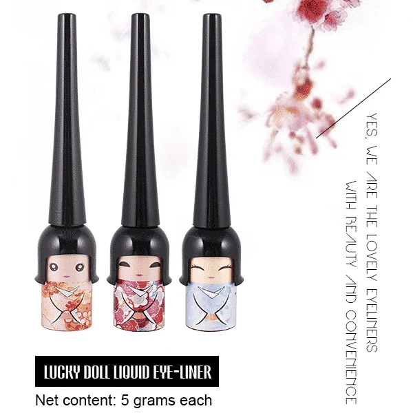 Подводка для глаз жидкая ручка японская кукла милая Водонепроницаемая жесткая