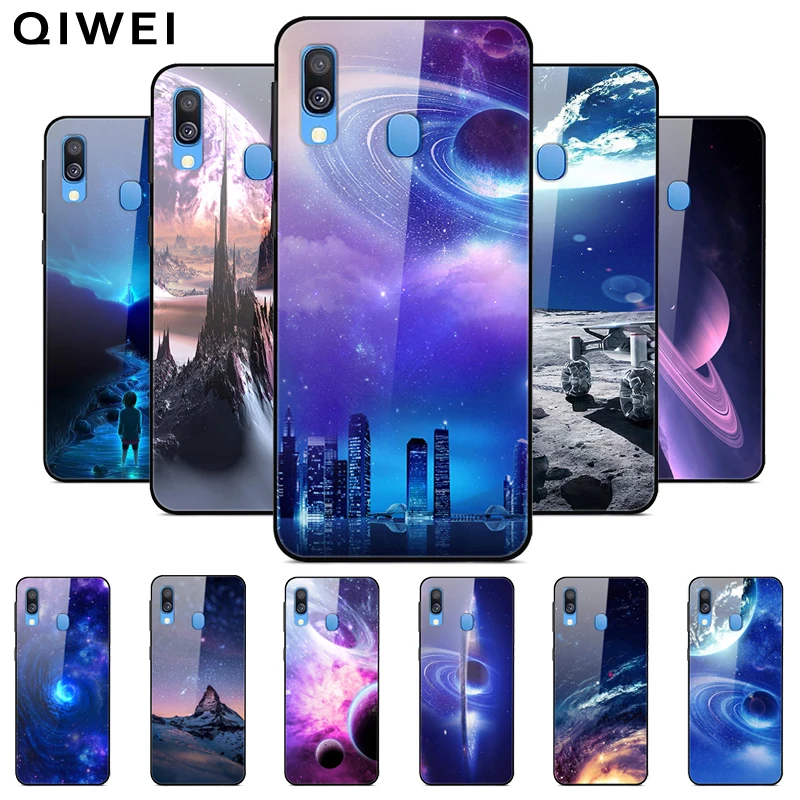Чехол из закаленного стекла для Samsung Galaxy A70 чехол жесткая задняя крышка A40 A51 A71