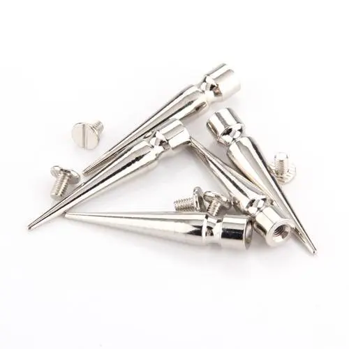 Серебристые шипы с винтовой задней панелью и заклепками 5 комплектов шпильки для