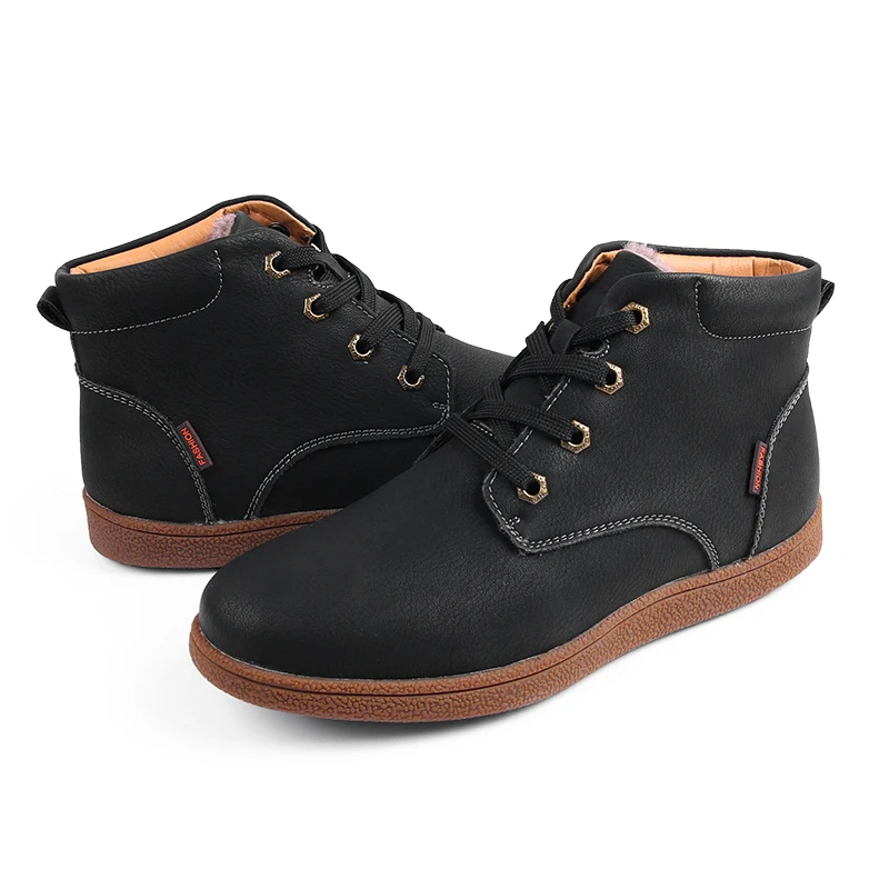Genuine Leather Mens Ankle Boots Breathable Men High Top Shoes Outdoor Casual Males Winter Homme Large Size Lx5 | Обувь