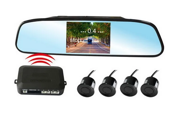 Система оповещения с 4 датчиками и ЖК дисплеем 3 дюйма|rear view|wireless car parking sensorcar sensor |