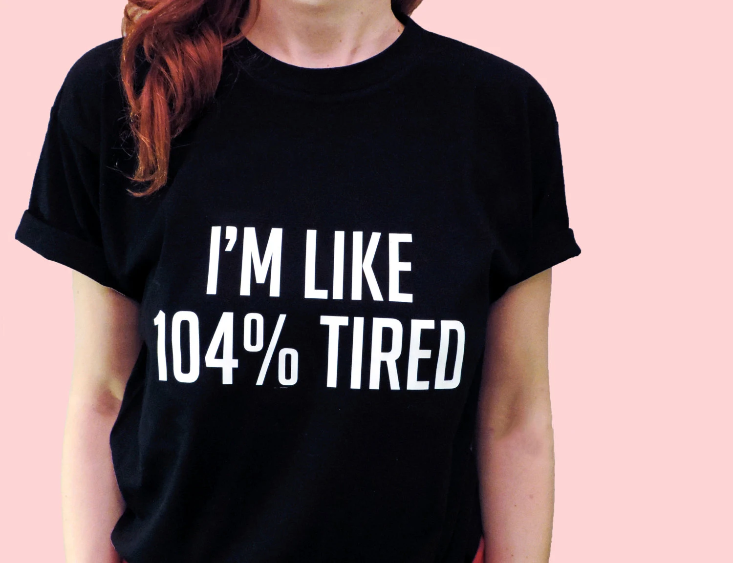 Футболка I'm Like 104%, черная модная забавная футболка с надписью для девочек, милый топ Tumblr Grunge Hipster 90 s, топы для девочек, одежда