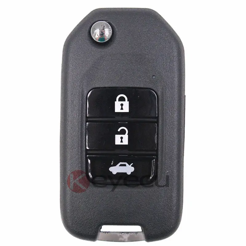 KEYECU Новый Uncut Складной Дистанционный брелок 3 кнопки 433 МГц ID46 для Honda Accord 2008 модель