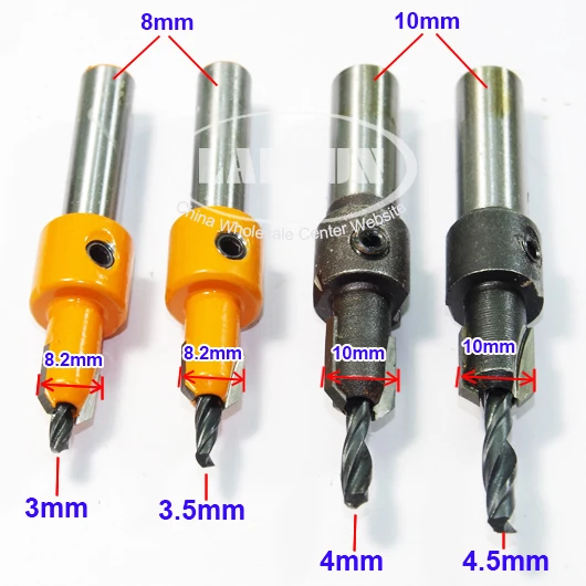 4 шт. набор сверл для зенковки из быстрорежущей стали деревообработки по дереву