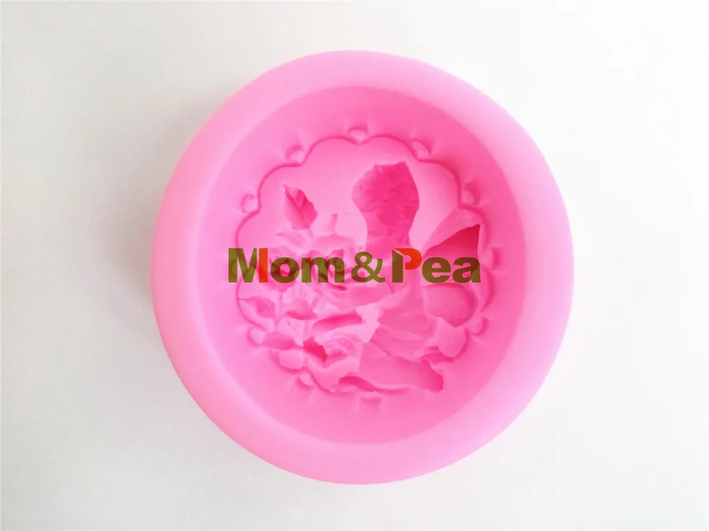 Mom &amp Pea 0420 бесплатная доставка цветы и детские силиконовые формы для мыла