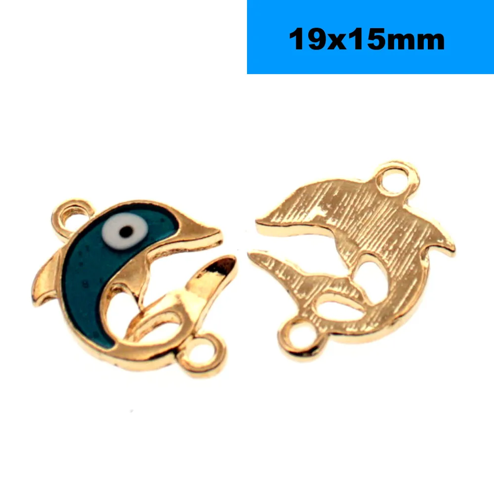 TEVIDA R00 Рыбка животных сглаза бусина прокладка бисер подвески коннекторы сделай