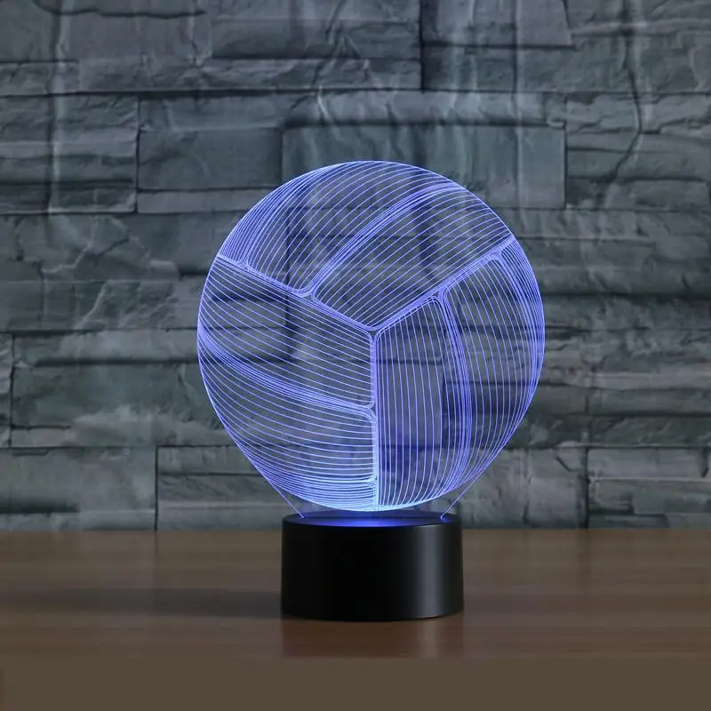 Новый волейбольный Цветной 3d светильник s Touch визуальный градиентный