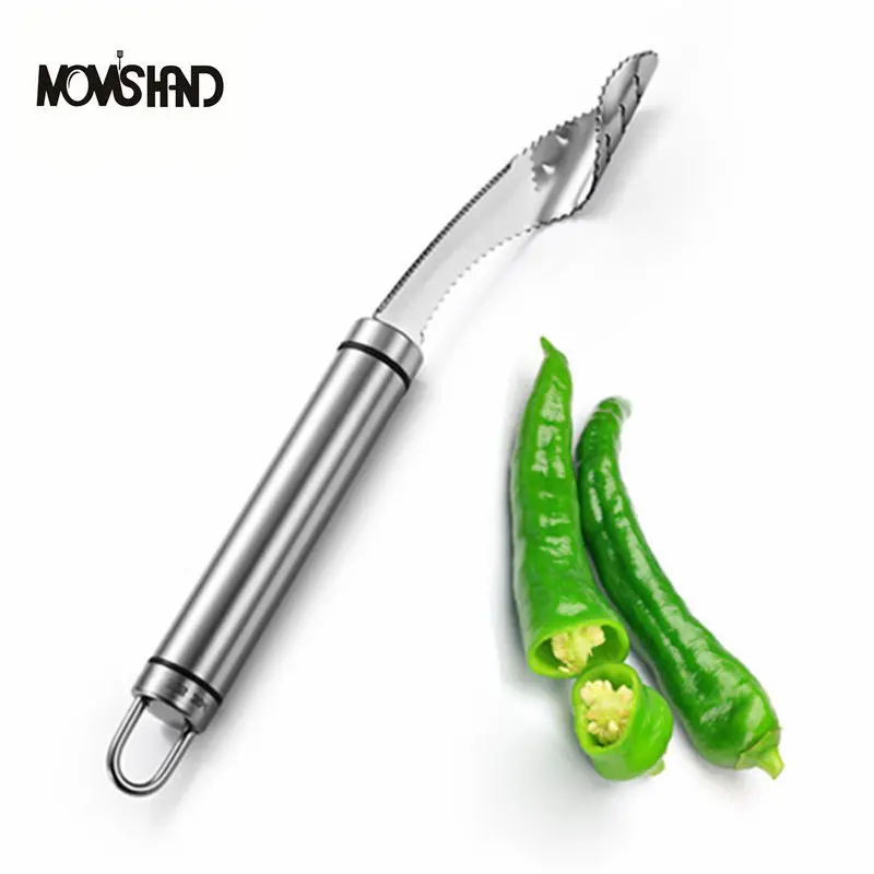 MOM'S ручной из нержавеющей стали для чили перец Corer Jalapeno кухонные инструменты