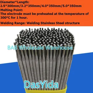 Электроды из нержавеющей стали для сварки, 15 шт., палочки A102 2,5 мм 3,2 мм 4,0 мм для сварочной конструкции из нержавеющей стали