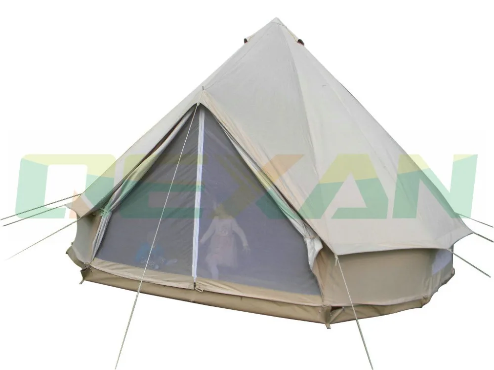 Бесплатная доставка! 5 м холщовая палатка с колокольчиком хлопковая зимняя