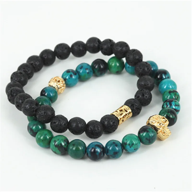 Женский браслет с бусинами из вулканической лавы 2 шт.|lava bead bracelet|bead braceletmen bracelet |