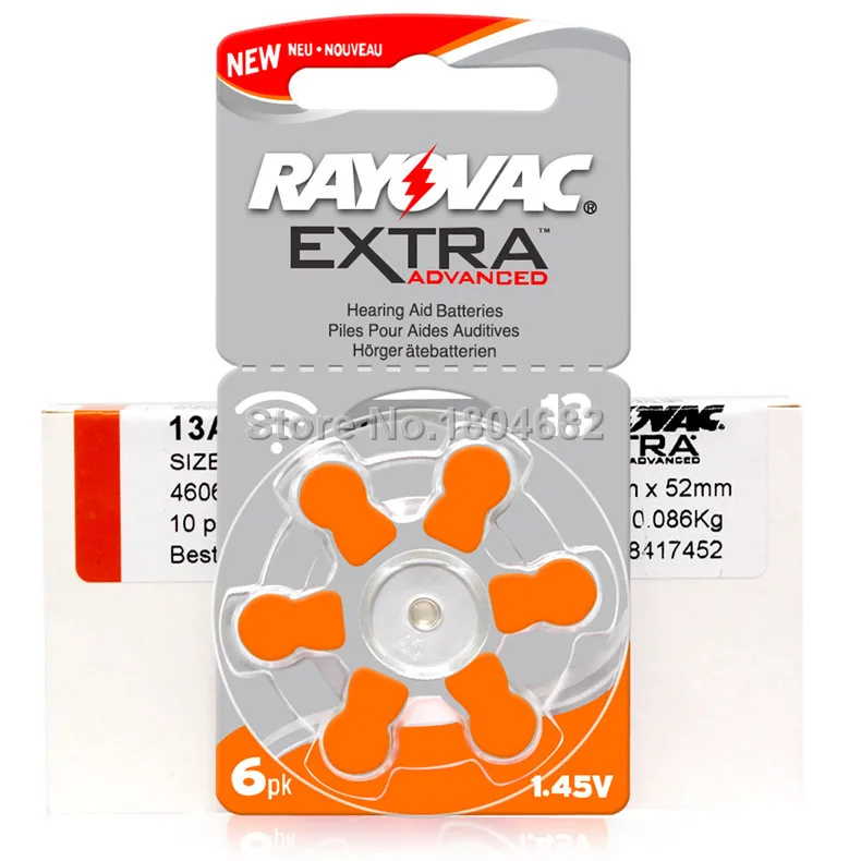 12 шт./лот RAYOVAC EXTRA Zinc Air Performance слуховой аппарат батареи A13 13A 13 P13 PR48 батарея A13|hearing aid
