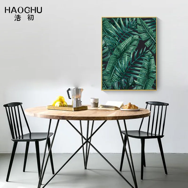 HAOCHU зеленые растения натюрморт фотообои для спальни холст печать гостиной