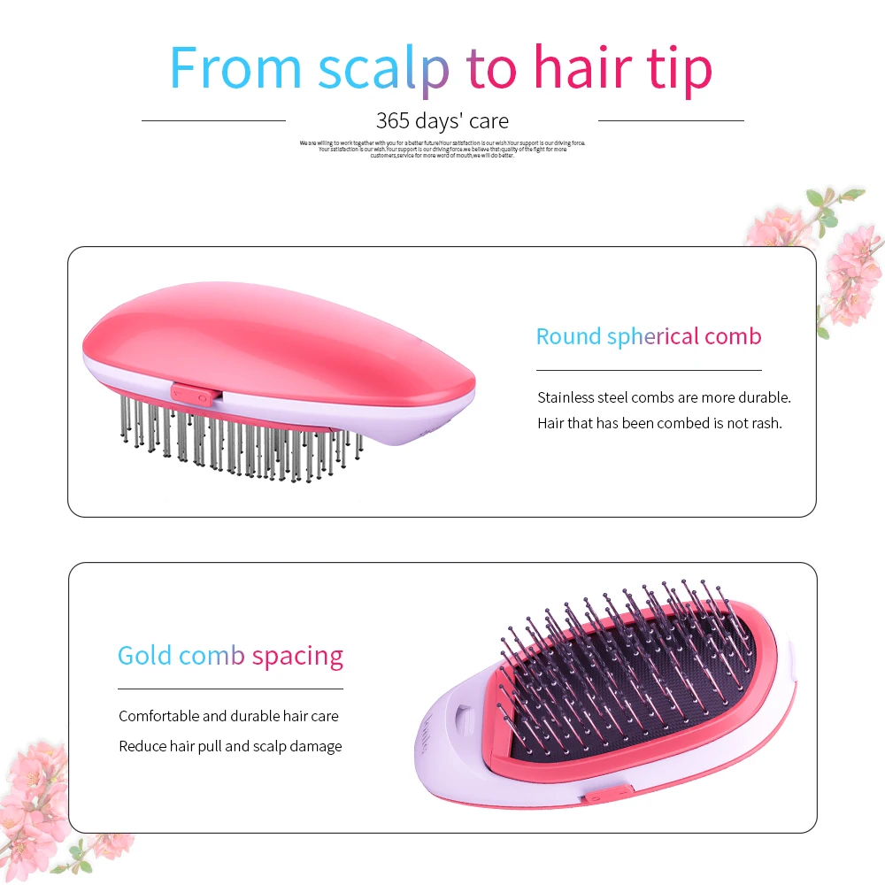 Расческа для расчесывания волос с отрицательными ионами портативный