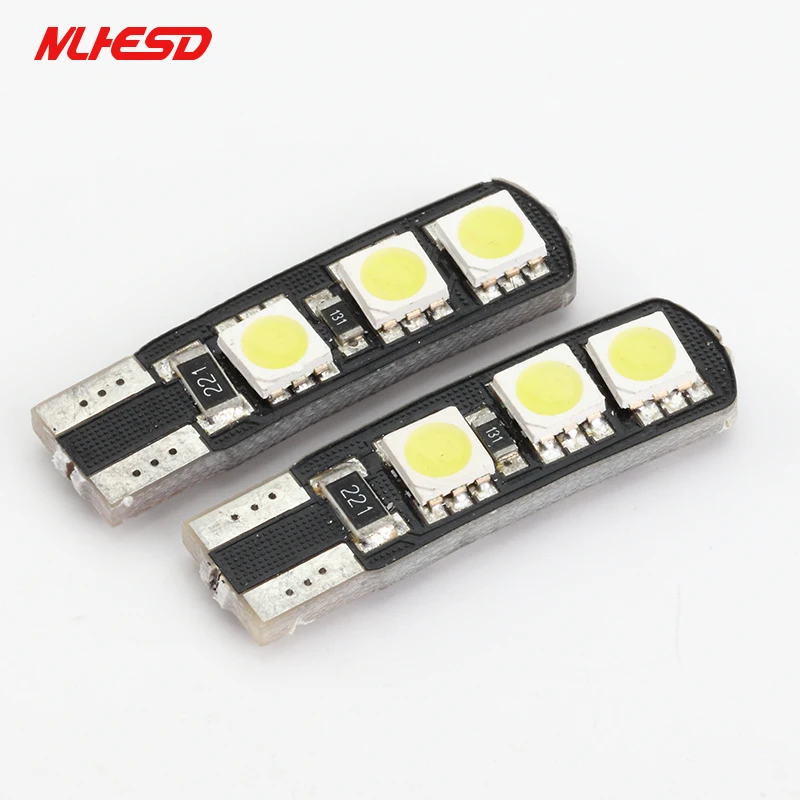 100 шт. T10 6SMD 5050 с can bus W5W 6 светодиодный DC12V никаких повреждений при нормальном
