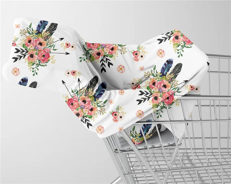 Чехол для кормления многофункциональное Грудное вскармливание ScarfBaby автомобильные чехлы для сидений, чехол для коляски, навес для сидения для мальчиков(перо Цветочный