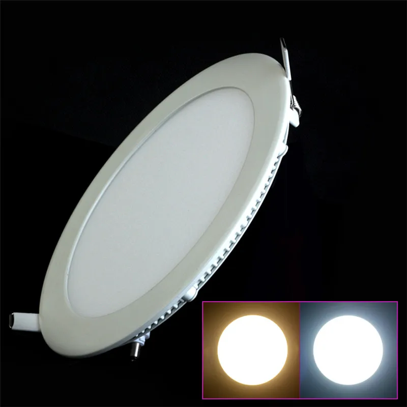 Painel de Luz Branco Quente – Natural Frio Led Teto Recesso Grade Downlight Magro Redondo 3 W-25 w
