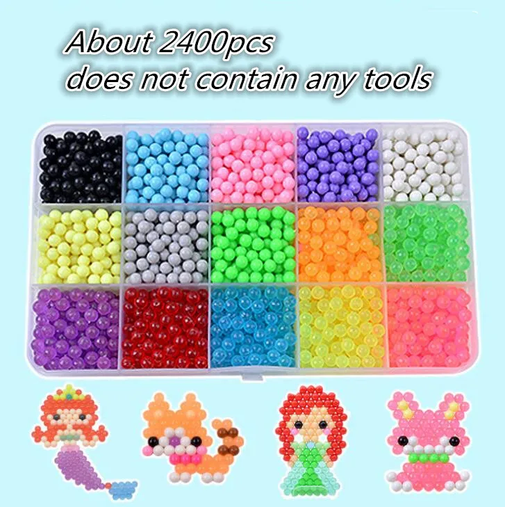 Красный DIY водные бусины спрей Волшебная ручная работа 3D 5 мм perler бусины Хама головоломки Развивающие игрушки для детей подарок на день рождения - Цвет: Красный