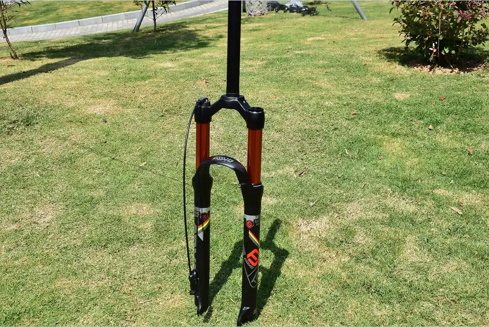 MTB амортизирующая Велосипедная вилка для горного велосипеда 1710 г 9x100mmQR двойная регулировка отскока воздуха 26 27,5 29 дюймов 100 120 мм