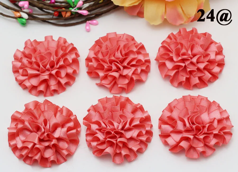 50 шт./лот 5 cm Смешанные Цвета Новое атласное платье ribbonPeony платье с аппликациями в виде цветка/craft/Свадебные украшения DIY для пошива швейных изделий расходные материалы