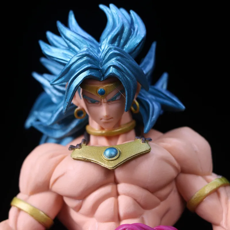 Dragon Ball Z классический Broli Broly Супер Saiyan голубые волосы стоячие Ver. Против Гоку ПВХ фигурка DBZ Вегета Модель 22 см