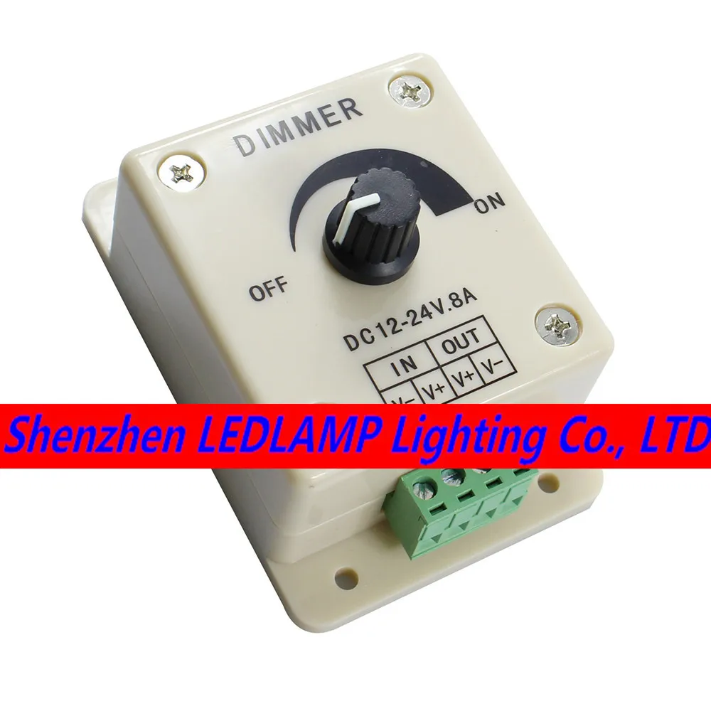 

12V 24V DC 8A White Single Color LED Dimmer Switch Brightness Controller for led lamp strip light