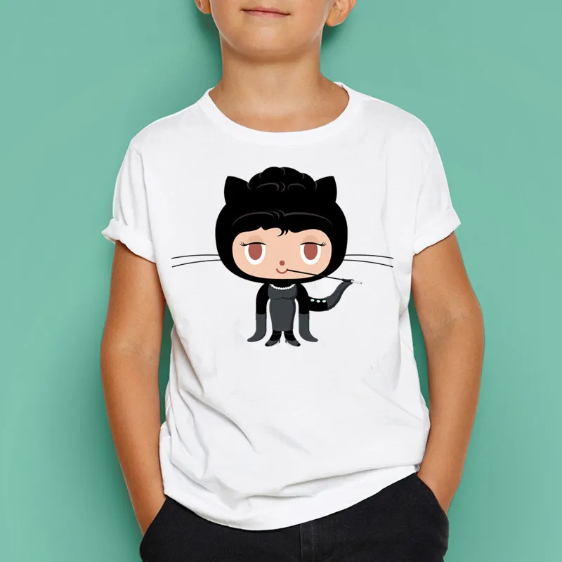 Топы для девочек и мальчиков с надписью Geek Programmer Github принтом в виде социальных